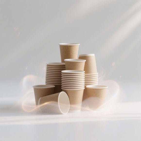 Coolcap 5 oz 600 Pack Disposable Coffee Cups, Bulk Brown Disposable Paper Cups, Coffee Cups for Hot Tea, Chocolate and Cold Drinks