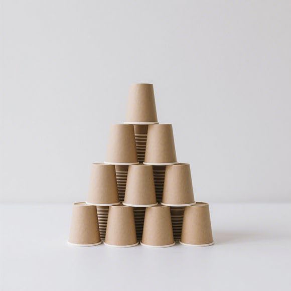 Coolcap 3 oz 300 Pack Disposable Coffee Cups, Bulk Brown Disposable Paper Cups, Coffee Cups for Hot Tea, Chocolate and Cold Drinks