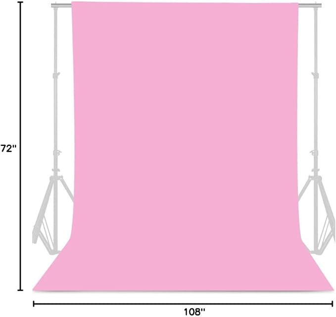 GFCC 6FTX9FT Pink Backdrop Background - for Photography Photo Booth Backdrop for Photoshoot Background Screen Video Recording Parties Curtain