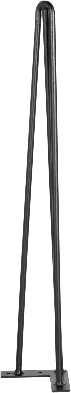 VEVOR Hairpin Table Legs 16" Black Set of 4 Desk Legs 880lbs Load Capacity (Each 220lbs) Hairpin Desk Legs 3 Rods for Bench Desk Dining End Table Chairs Carbon Steel DIY Heavy Duty Furniture Legs