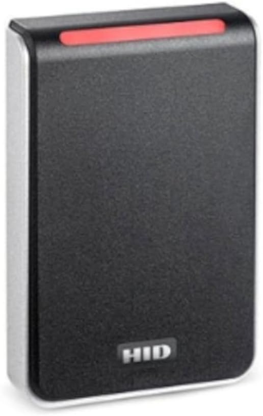 HID 40NKS-T0-000000 Signo 40 Contactless Smart Card Reader, Multi-Technology, Mobile Ready, Wall Switch Mount, Pigtail, Black with Silver Trim