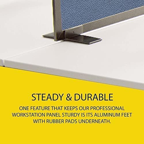 OBEX Acoustical Free Standing Privacy Screen, Cubicle Accessories Desk Privacy Panel, Desk Dividers for Office, Office Furniture Partitions Portable Sound Proof Dividers, 18" x 42", Twilight