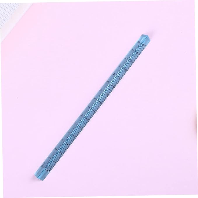 Triangular Ruler 15CM Plastic Straight Ruler Practical Student Stationery Dual Scale Measuring Tool Office School Supplies Random Color