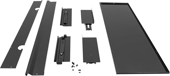 33" Under Desk Drawer Slide Out For Office Desk, Storage Organizer For Sit Stand Workstation, Black