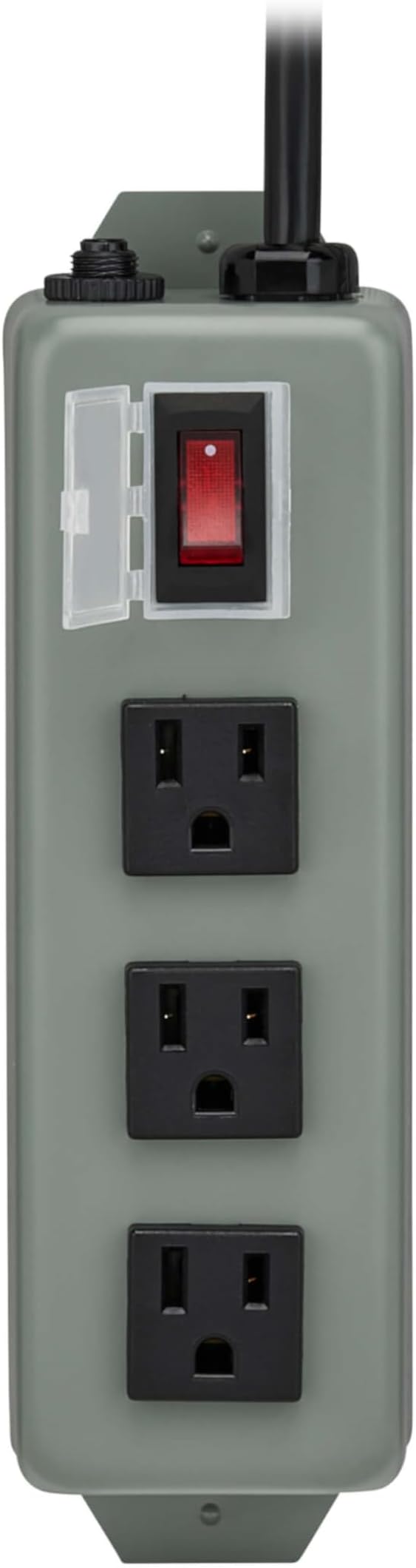 Eaton Tripp Lite Series 3-Outlet Heavy Duty Power Strip, Metal, Mountable (Wall Mount & Under Desk), 9ft Extension Cord, On/Off Switch Cover, Industrial Garage Shop Work Bench Applications (3SP9)