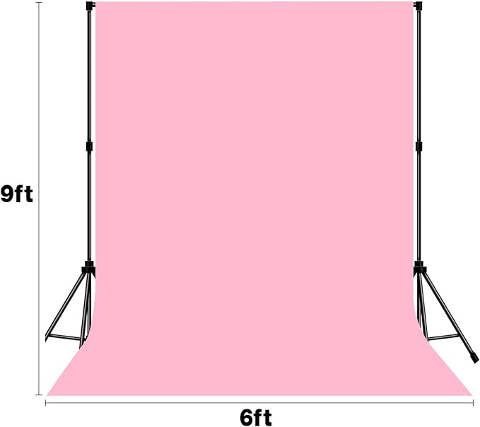Photo Backdrop Pink Background Fabric Professional 6x9ft Seamless Design Eliminates Wrinkles Princess Theme Decoration Valentine's Day Romantic Setting