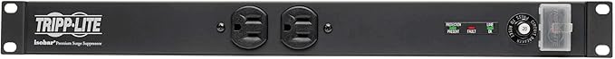 Tripp Lite 12-Outlet Rackmount PDU Isobar Surge Protector Power Strip, 20A, 3840 Joules, 15ft Cord with 5-20P Plug, 1U Rack-Mount, Lifetime Manufacturer's Warranty & $25,000 Insurance (IBAR12-20ULTRA)