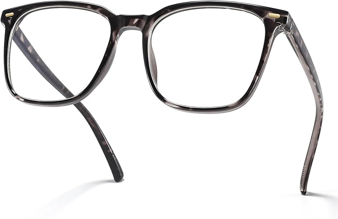MACJERO Oversized Square Blue Light Blocking Glasses for Women Men, Anti-Fatigue Computer Monitor Gaming Glasses Reduce Eye Strain(Black Tortoise)