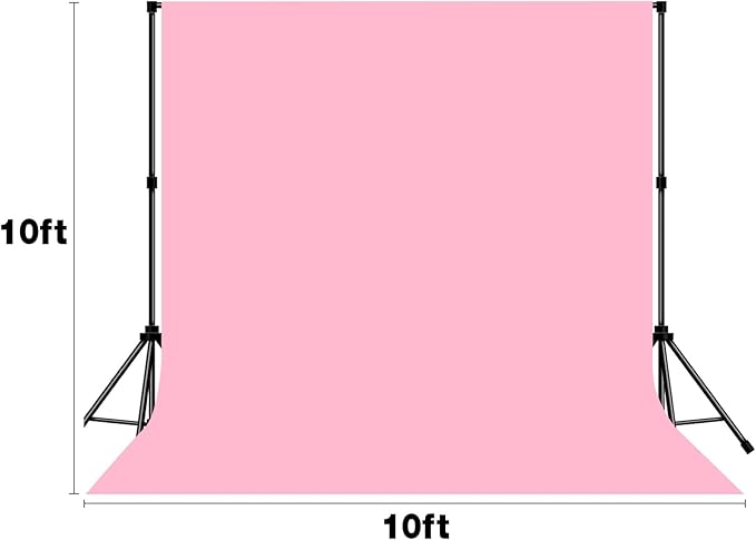 Large Size 10x10FT Pink Background Studio Background Photography Party Video Recording Portrait Screen Props