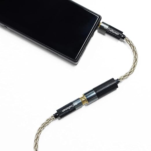 GUCraftsman 2.5mm Balanced Male to 4.4mm Balanced Female Portable Headphone Adapter Cable 6N Single Crystal Silver Headphone Jack Convert Cable for Audio Players with 2.5mm Balanced Ports