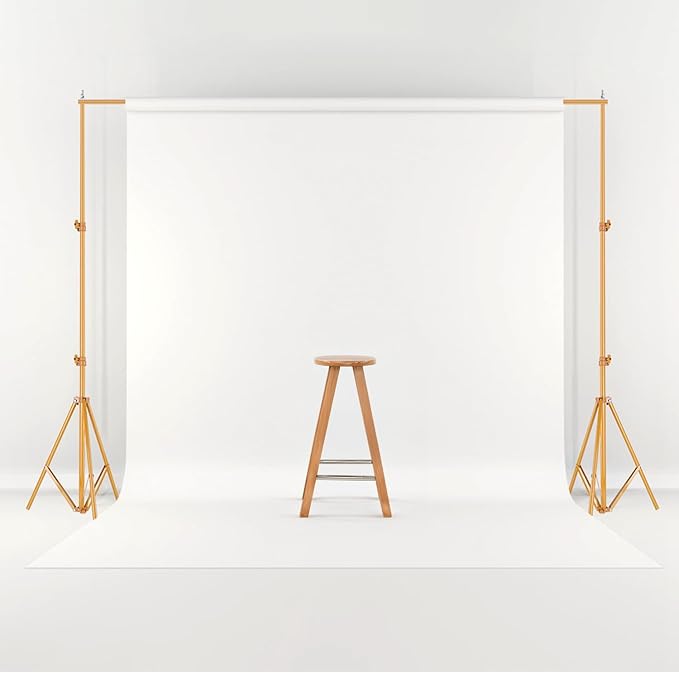 6.5 x 10ft Adjustable Backdrop Stand Kit,Heavy-Duty Photography Background Support System with Clamps & Carry Bag,Photo Video Studio Backdrop Stand for Parties,Weddings,Green Screen & Banner Display