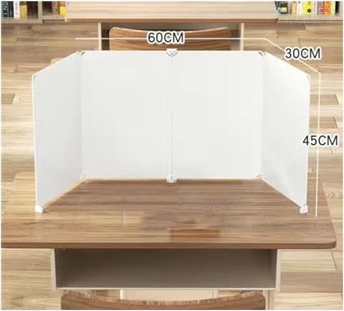 Desk Privacy Divider, Privacy Panels Desk Dividers, Privacy Dividers Waterproof Soundproof, Privacy Covers Easy to Clean, Exam Dividers School Teachers School Supplies(60CMx30CMx45CM)