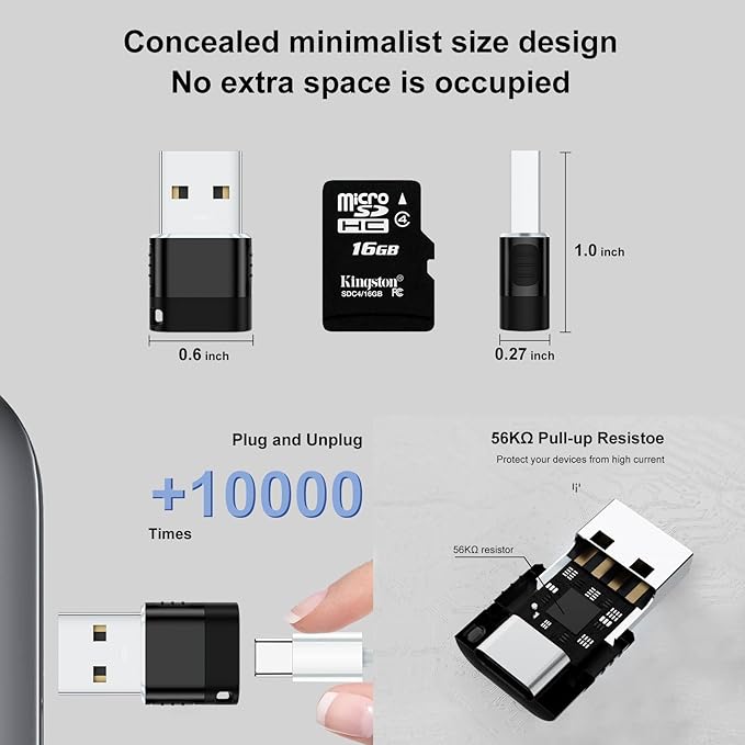 USB to USB C Adapte Multi Color 8-Pack,USBC Female USBA Male Adapter,USB-A Charger Type-C Cable Converter for iPhone 17 16 15 14 Plus Pro Max,iPad Pro Air 4 Mini 6,Samsung S25 S24 S23