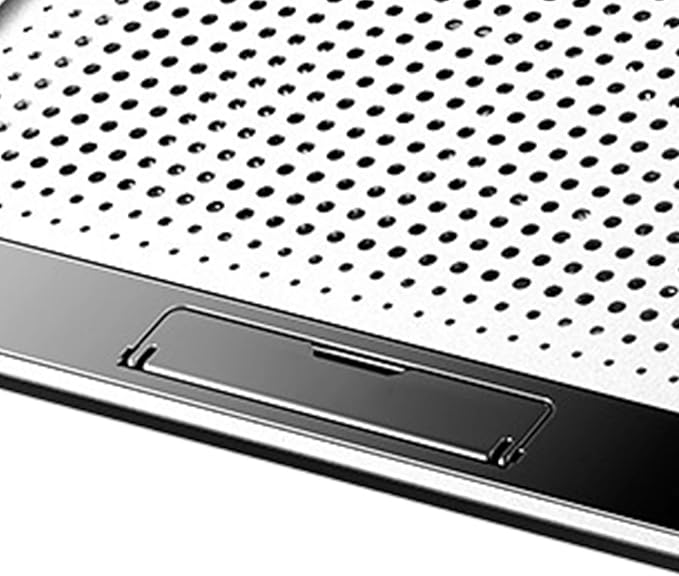 Adjustable Laptop Cooling Pad - Quiet Aluminum Alloy Fan Riser Base, High Airflow Computer Cooler, Ergonomic Design, Ideal for Laptops, Keyboard, Phone, Tablet, Books, Home, Workplace, Dormitory Use