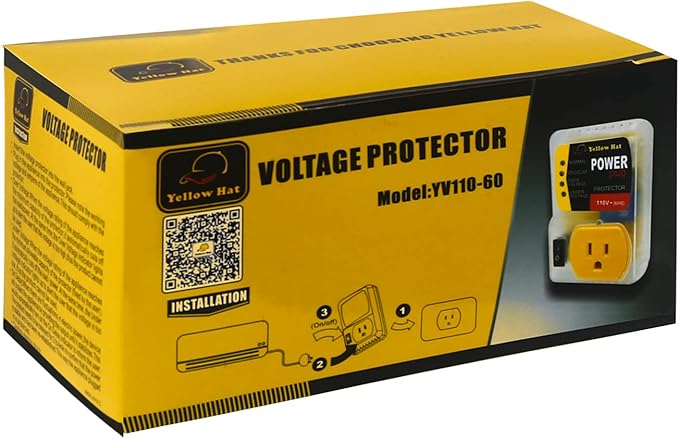 Surge Protector,Voltage Protector for Home Appliance, Voltage Brownout Outlet 110V 15A (2 Pack) Red