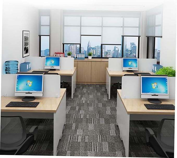 Office Desk Removable Desk Divider Sound Proof Dividers Table Deskpad Desk Dividers Teacher Desk Privacy Panel Partition Room Dividers Board Partition Frosted Student White Screen
