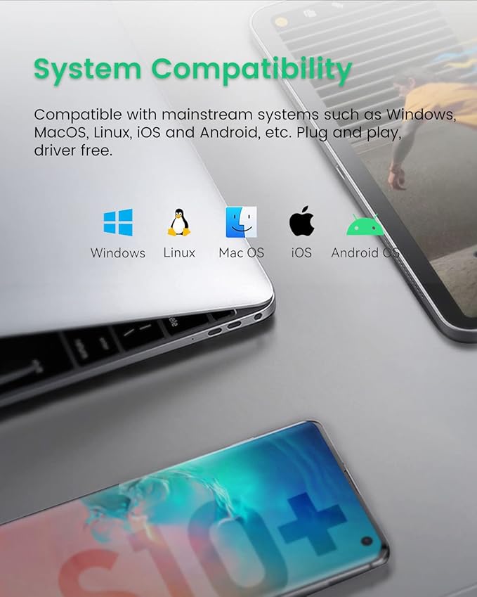 CYBORIS Micro SD Card Reader, USB 3.0 USB-C Memory Card Reader, Aluminum Multi 2-in-1 External SD Card Adapter for Phone Camera PC Laptop Table, Support TF/SD/Micro/SD/SDXC/SDHC/MMC/RS-MMC/UHS-I