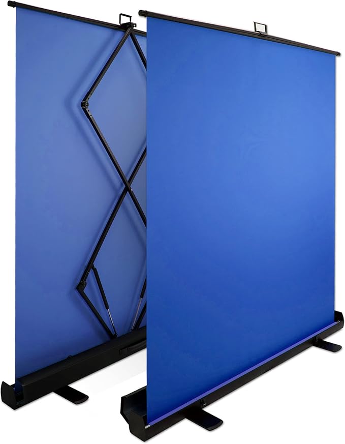 KHOMO Gear 62-Inch Blue Screen Backdrop – Collapsible & Portable Chromakey Background for Streaming, Video Calls, Photography, Zoom & Gaming – Wrinkle-Resistant, High-Density Fabric, Easy Setup