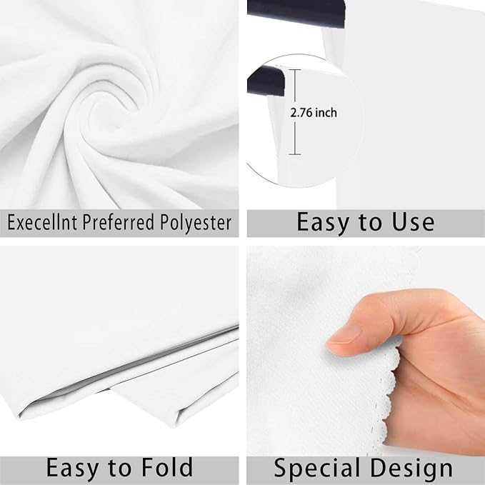 White Backdrop for Photoshoot White Background for Photography Photo Backdrop Curtain for Party 5x7 FT