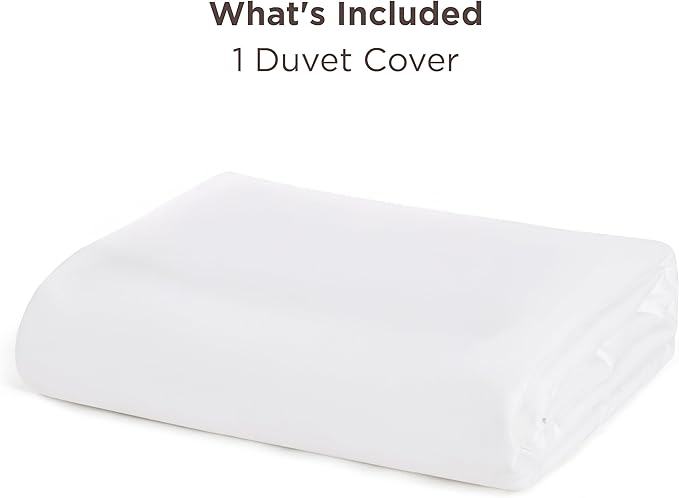 Bedsure Duvet Cover Full Size - Only Includes 1 Duvet Cover (80"x90"), Hotel Luxury Soft Double Brushed All Season Bedding for Kids & Adults, Zipper Closure, NO Comforter, White