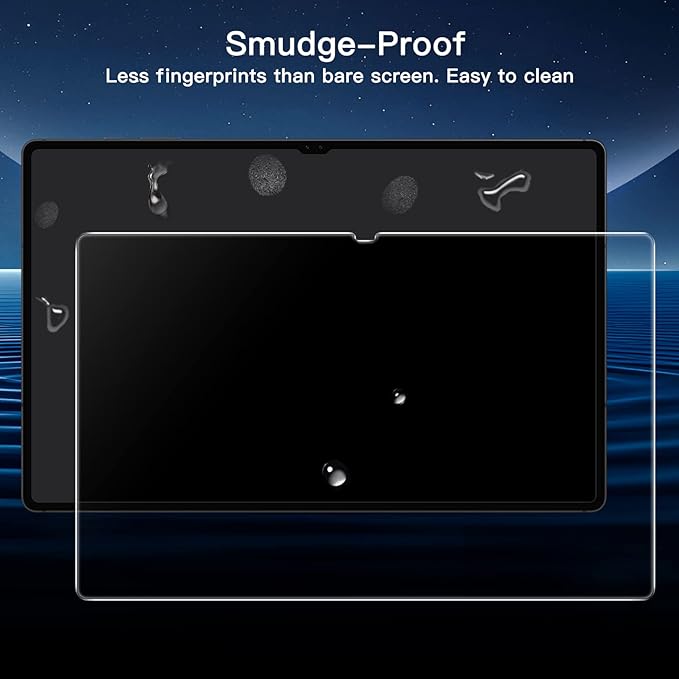 JETech Screen Protector for Samsung Galaxy Tab S8 Ultra (14.6-Inch, 2022 Model, SM-X900/SM-X906) with Easy Installation Frame, Tempered Glass Film, HD Clear, 2-Pack