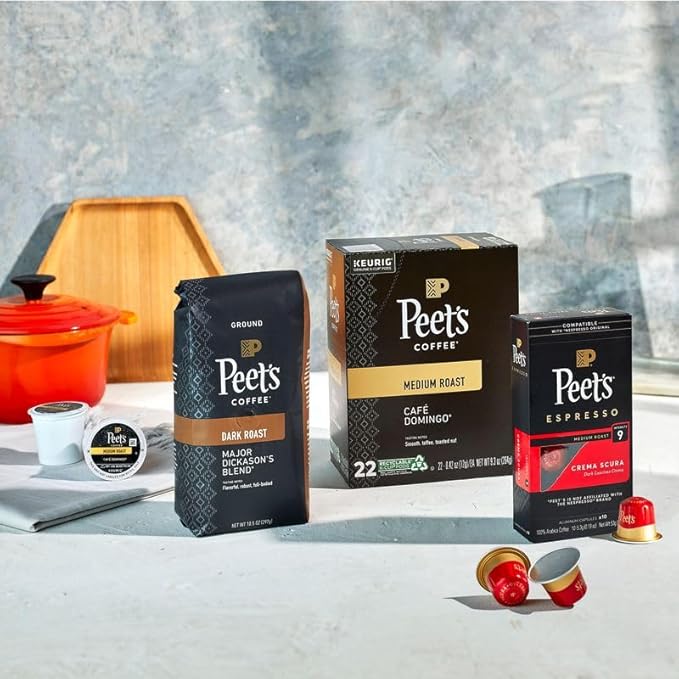 Peet's Coffee, Medium Roast Keurig K-Cup Pods, 100% Arabica Coffee - Big Bang 10 Count (1 Box of 10 Pods)