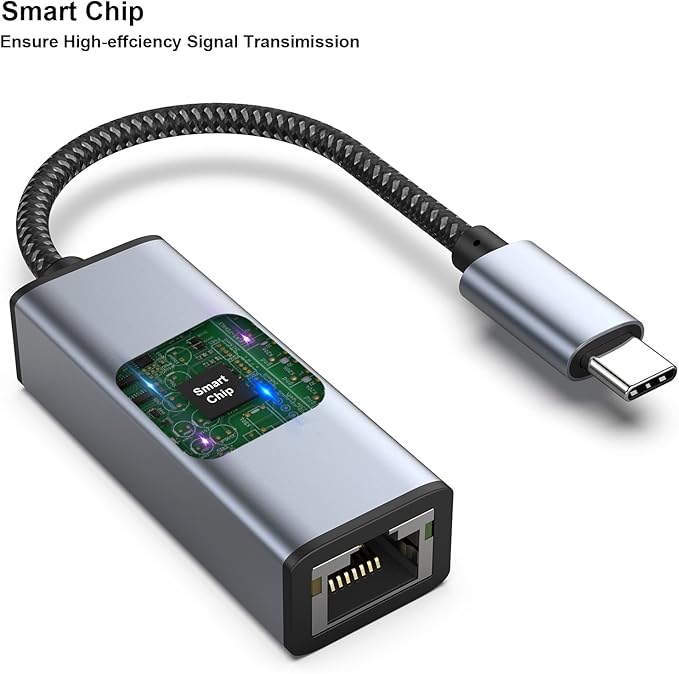 BENFEI USB-C to Ethernet Adapter, USB Type-C (Thunderbolt 3/4) to RJ45 Gigabit Ethernet LAN Network Adapter Compatible with iPhone 15 Pro/Max, MacBook Pro/Air 2023, iPad Pro,iMac, S23, XPS 17 and More