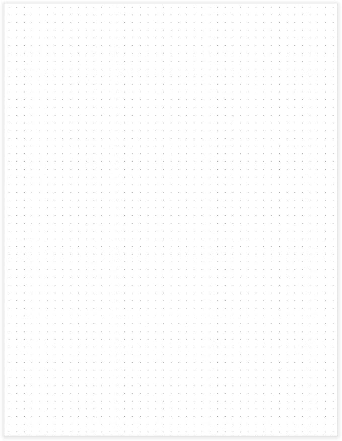 Getvow A4 Unpunched Refill Paper, Loose Leaf Filler Paper for Ring BinderDisc Notebook Planner Inserts, 100gsm Dot Grid White Paper, 100Sheets200Pages, 8.5 x 11