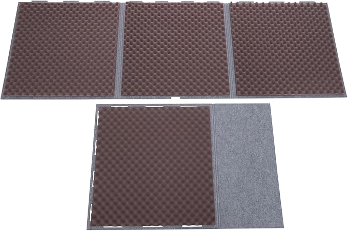 Desktop Soundproof Cover 31" H X 31" W X 31" L Recording Booth Portable Vocal Recording Booth with Double Sound Insulation Vocal Sound Absorbing Shield for Recording Studios, Offices(Purple+Gray)