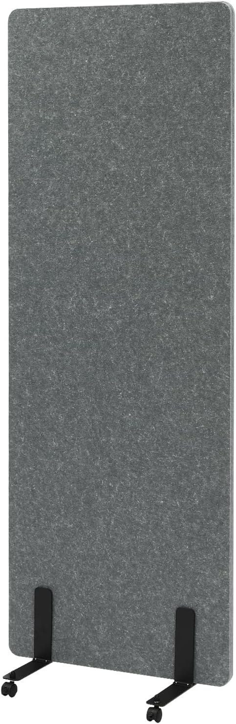 66" X 24" Desk Divider, Office Partition Screen Room Divider with 4 Universal Wheels Privacy Panel for Living Room Apartment School Home Decoration Sound Proof Divider