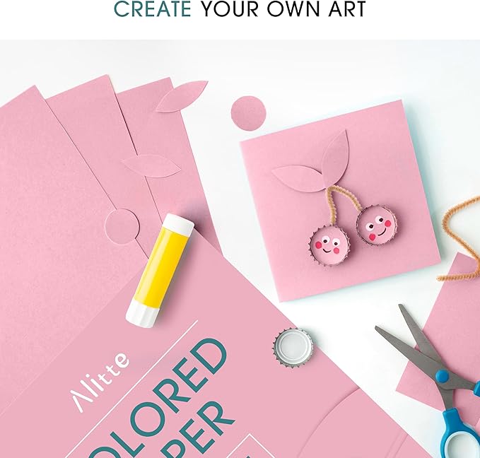 Alitte Colored Paper 500-Sheets - Pink Paper, 8.5 x 11 Colored Printer Paper, Arts & Crafts, DIY Projects - School & Office Supplies - Pastel Copy Paper, 1 Ream, Made in the USA