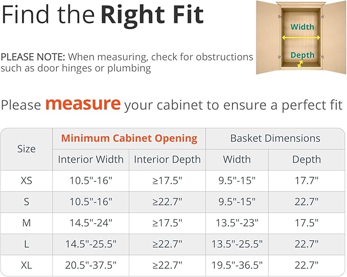 SOFRON Expandable Pull Out Drawers for Cabinets, Kitchen Cabinet Slide Out Shelves, Adjustable Roll Out Drawers, X-Large 1 Pack