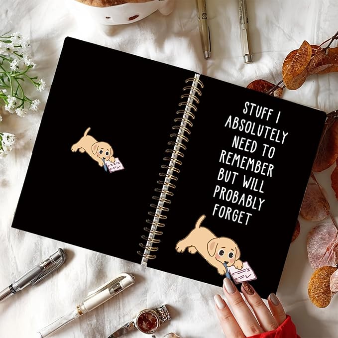 LIANGW Funny Labrador Retriever Puppy Gifts Spiral Notebook Journal, Labrador Retriever Gifts Journal for Writing, Pet Dog Mom Owner Lovers Gift, Dog School Office Stuff Supplies, 5.5x8.3 Inch