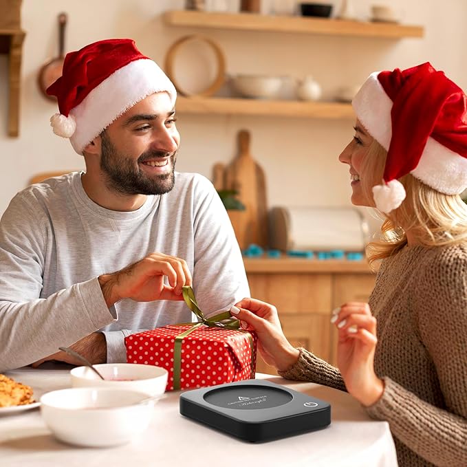 ANBANGLIN Coffee Mug Warmer, Smart Cup Warmer for Desk, 3 Temperature Control & Auto Shut Off, Electric Cup Warmer for Heating Milk,Tea,Beverage,Candle (Black-No Mug)