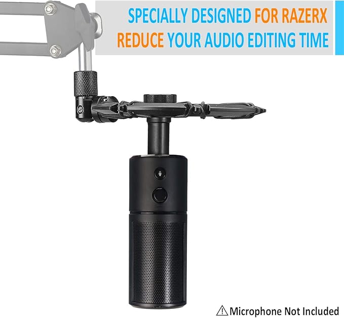 Razer Seiren X Shock Mount Reduces Vibration Noise Matching Mic Boom Arm Stand Compatible for Razer Seiren X Mic by YOUSHARES