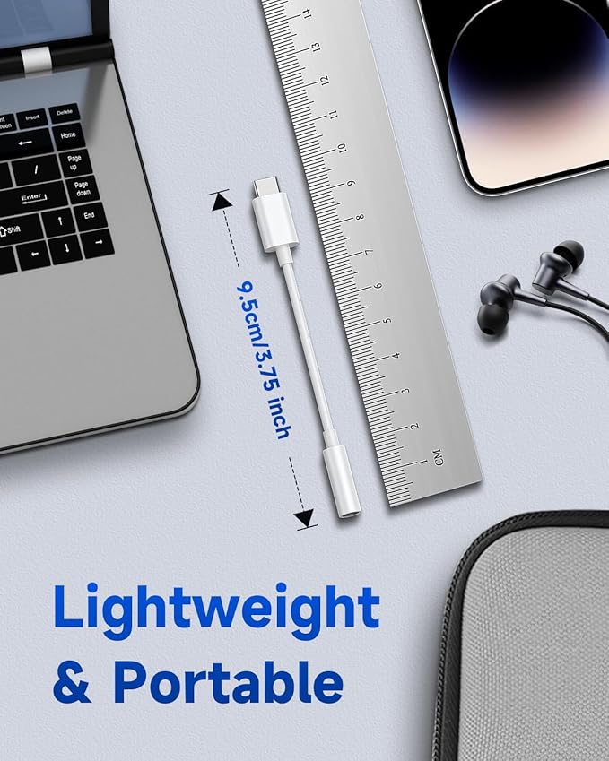 USB C to 3.5mm Audio Headphone Adapter, Type C to Jack Dongle Adapter Cable Cord Compatible with Apple iPhone 17/16/15 Pro Max Plus, iPad, MacBook, Samsung Galaxy S24 S23 S22 S21 Ultra (500-Pack)