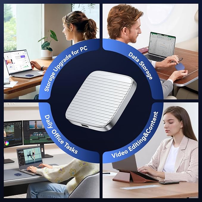 512G External SSD Magnetic Portable SSD USB 3.2 Gen 2x2 up to 2000MB/s 4K 120 fps ProRes HDR Video Record Metal USB-C External Solid State Drive for iPhone 16 Pro Max, Smartphone, Tablet, Laptop