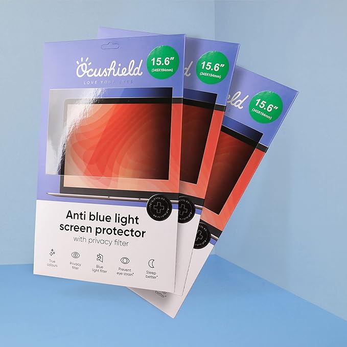 Ocushield 23” (16:10) Premium Anti Blue Light Screen Protector with Privacy Filter for Laptops and Computer Monitors - Anti-Glare - Easy Install - Anti-Fatigue (496 x 310 mm)