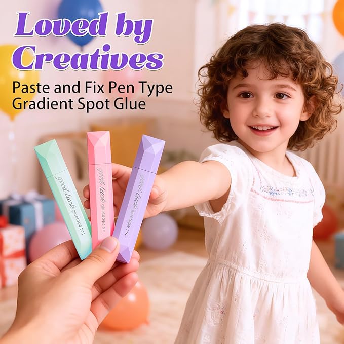 4PCS Double Sided Tape Pen, Strong Double Sided Tape Pens, New Gradient Color Double Side Tape Roller for Gift Wrapping, Junk Journals, Essential Scrapbooking Supplies, School Office (Pink)