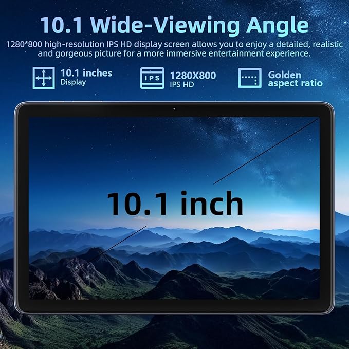 Android 15 Tablet 10 inch,24GB RAM 128 ROM,Tablets with Keyboard Case Mouse Stylus,1TB Expandable,Octa-Core 6000mAh 1280x800 IPS HD,5G WiFi,T615 CPU,High Performance,Processor,Dual Camera(Gray)