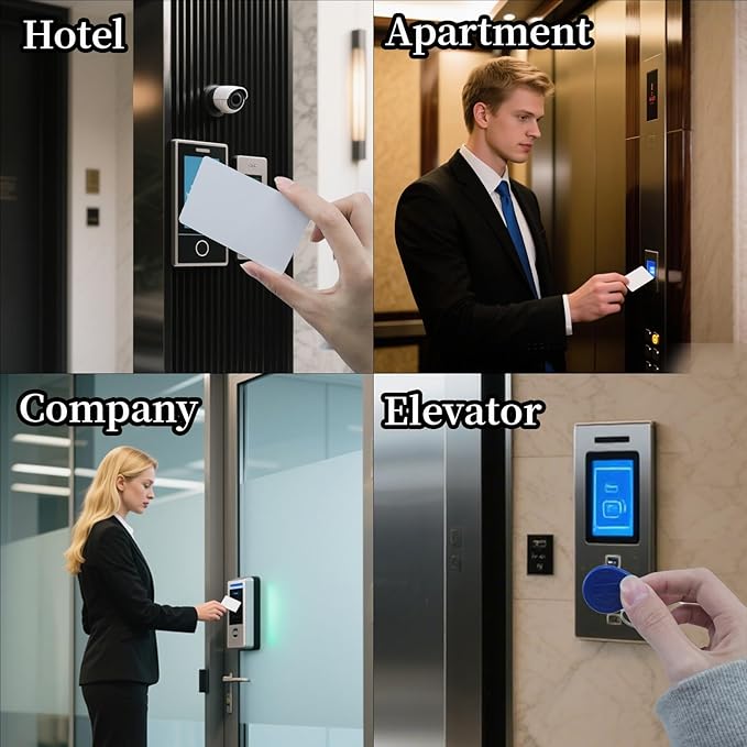 RFID Reader Writer X100 RFID Copier Multi-Frequency Smart Card Reader ID IC Elevator Card RFID Writer for Access Control System with 125khz T5577 Key Fobs/Cards and 13.56mhz IC Key Tags