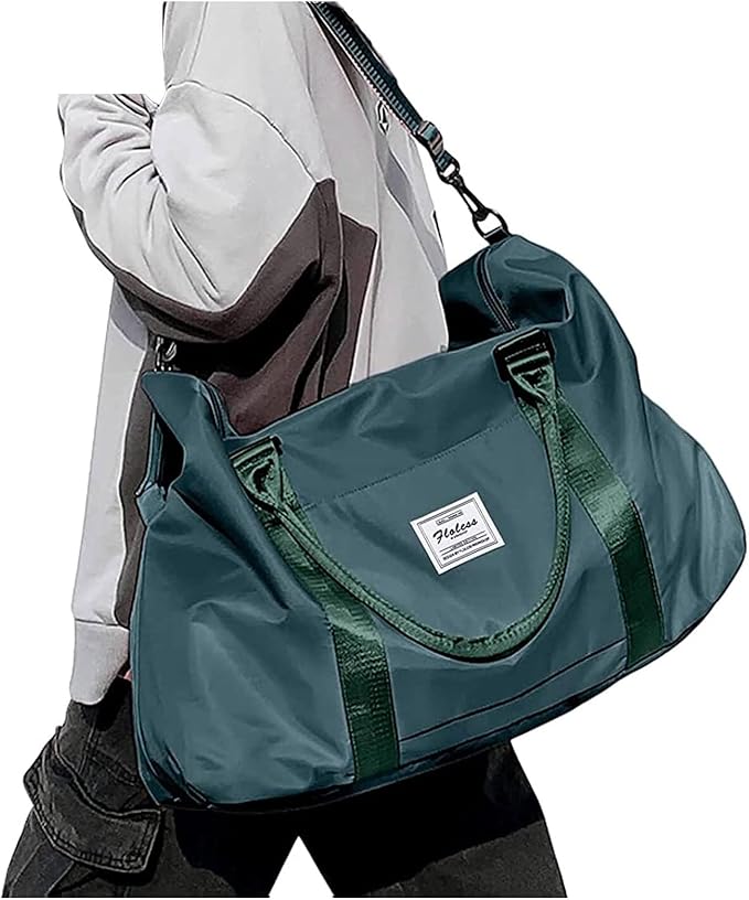Small Gym Duffle Bag for Women, Mini Cute Weekender Handbag Carry on Travel Bag for Airplane, Water Resistant Sports Yoga Tote Bag with Dry Wet Separated Pocket