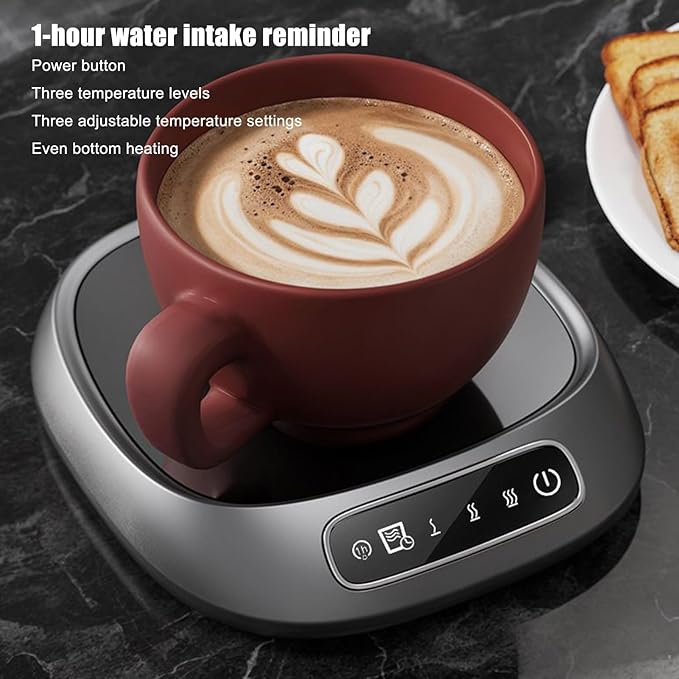 Coffee Mug Warmer - 11x12.5x3.40cm Electric Coffee Cup Warmer for Desk, 55℃ Temperature Control Smart Coffees Heater, for Heating Coffees, Milk, Beverage, Cocoa, for Home Offices Christmas Birthday