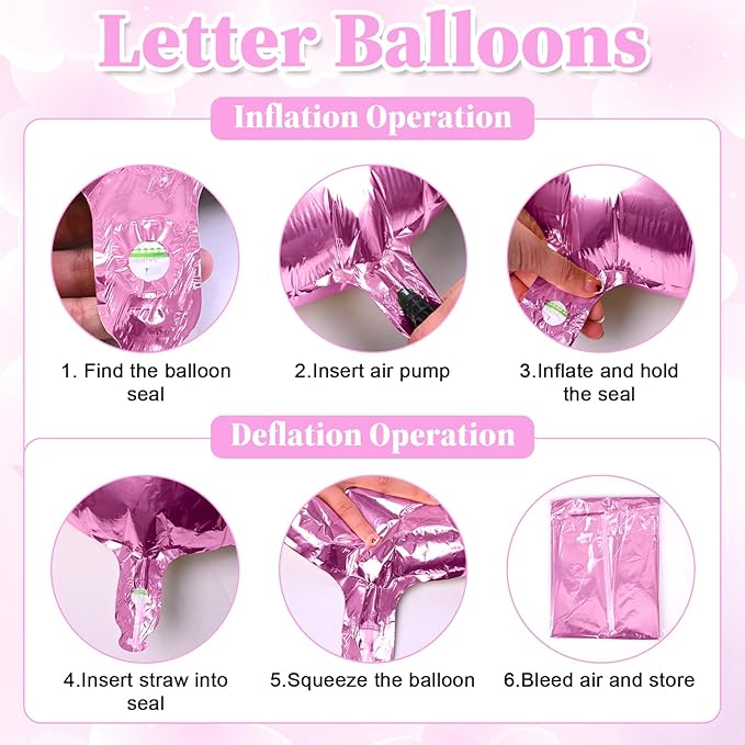 40inch Pink BRIDE Letter Balloons, Giant Pink Bride Foil Helium Balloon Banner with Heart Balloon for Bride to Be Wedding Engagement Bridal Shower Bachelorette Party Decoration