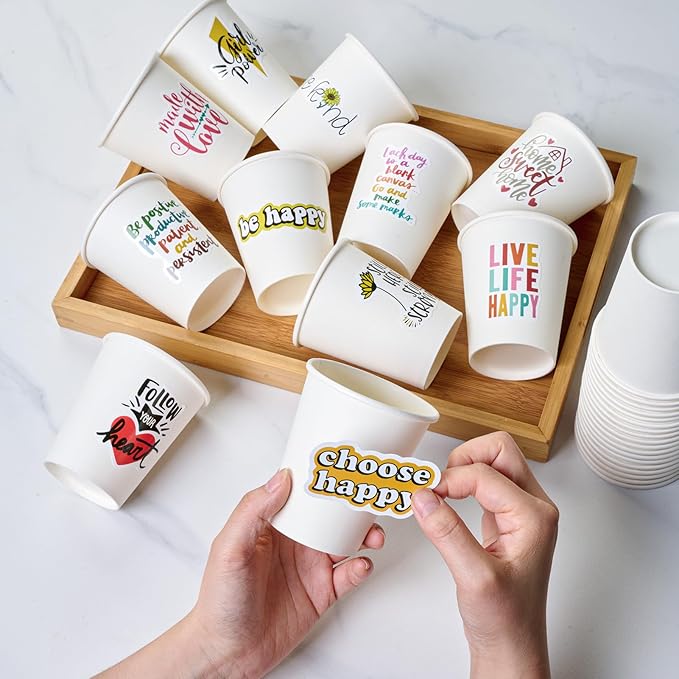 TV TOPVALUE 360 Count 8 oz Paper Cups, Disposable Paper Coffee Cups 8 oz,Hot Beverage Drinking Cups for Water Juice or Tea,Perfect for Office Home Party