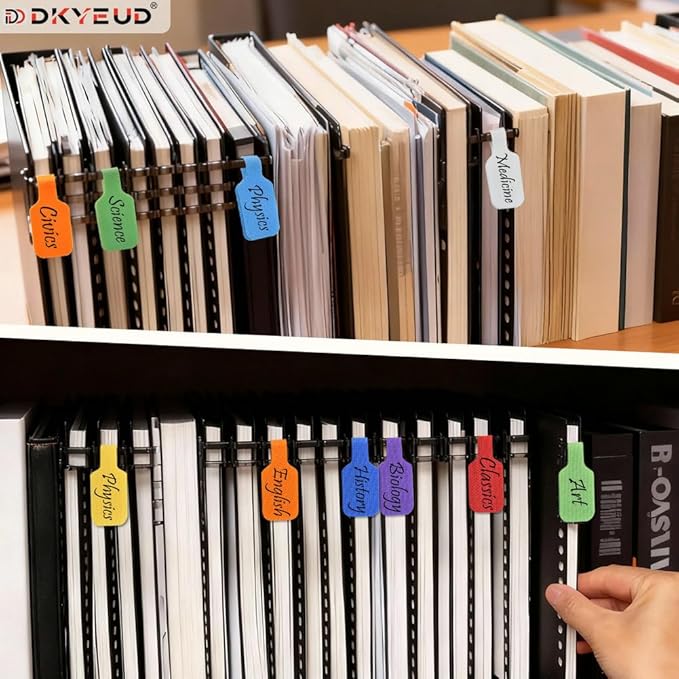 48PCS Colorful Large Cable Labels for Cords, Waterproof Cord Labels for Electronics Wires and Identification, Self Adhesive Tear Resistant Cord Tags, for Laser Printer and Handwriting, Reusable