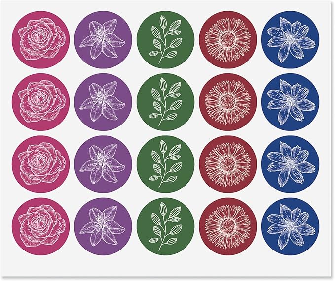 Current Floral Letter Paper - Spring Stationery Papers With Decorative Flower Assortment Border, Printable Holiday, Wedding & Bridal Shower, & Invitation Sheets, Set of 25, 8 1/2" x 11"