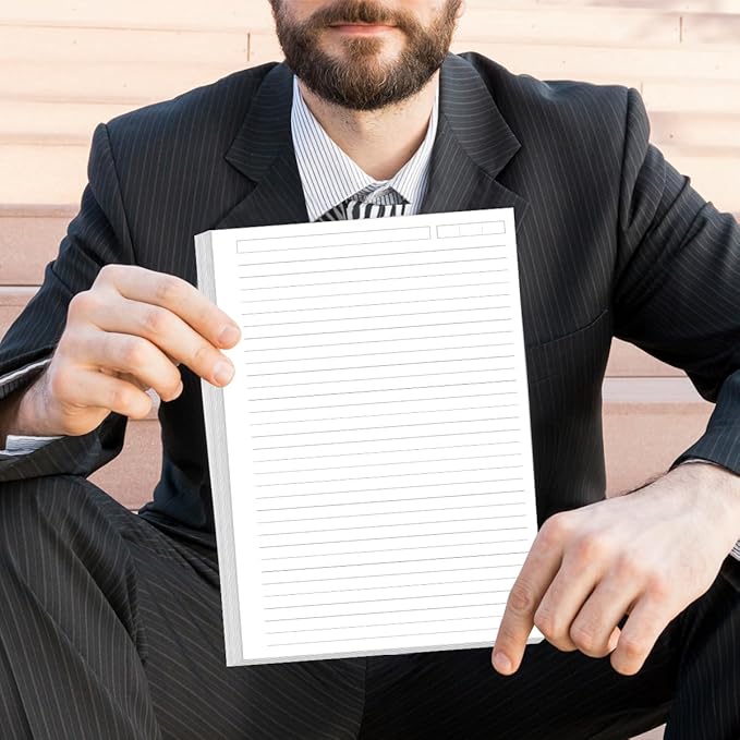 Unpunched Lined Refill Paper - A5 Loose Leaf Paper for Ring Binder/Discbound Notebook Planner Inserts, 100 Sheets/200 Pages,100gsm Ruled White Pages, 5.8" x 8.25”