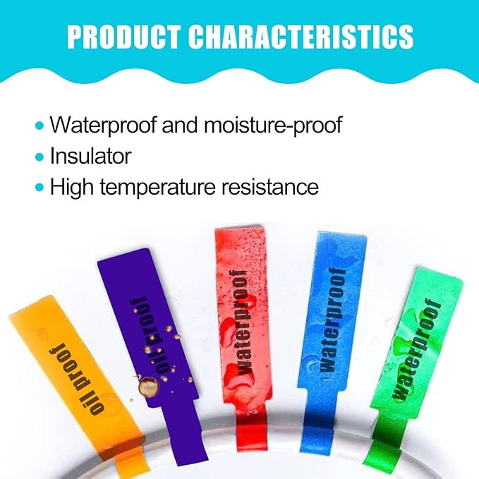 270 PCS Cable Labels, 9 Colors Waterproof Network Cable Label Stickers, Machine Room Marking Labels, Waterproof Key Identification Labels.They can be Handwritten and Printed.