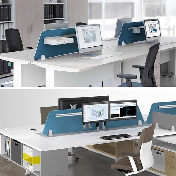 Acoustic Desk Divider - Portable Privacy Panels for Desk, Soundproof Partition for Home Office, Study Table, Workplace, Students - Enhance Focus and Productivity